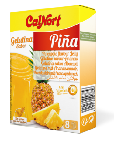 Gelatina sabor Piña Estuche 2 sobres de 85 g (170 g) Calnort